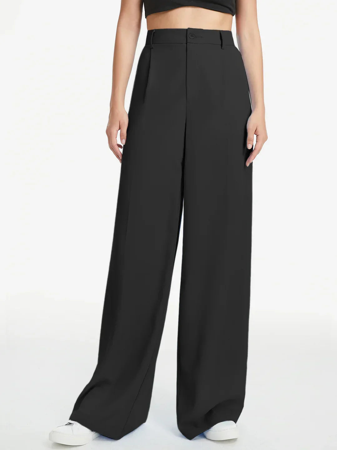 Women's High-Waisted Wide-Leg Relaxed Fit Trousers