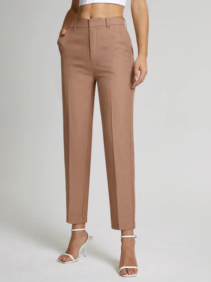 Elegant Women's Ankle-Length Tailored Trousers