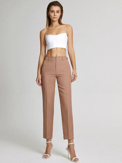 Elegant Women's Ankle-Length Tailored Trousers