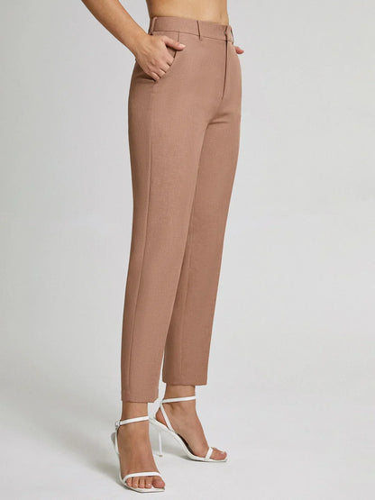 Elegant Women's Ankle-Length Tailored Trousers