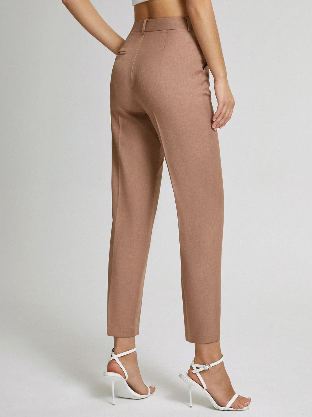 Elegant Women's Ankle-Length Tailored Trousers