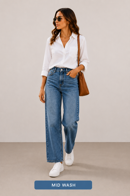 THE EASE™ Relaxed Straight-Leg Jeans