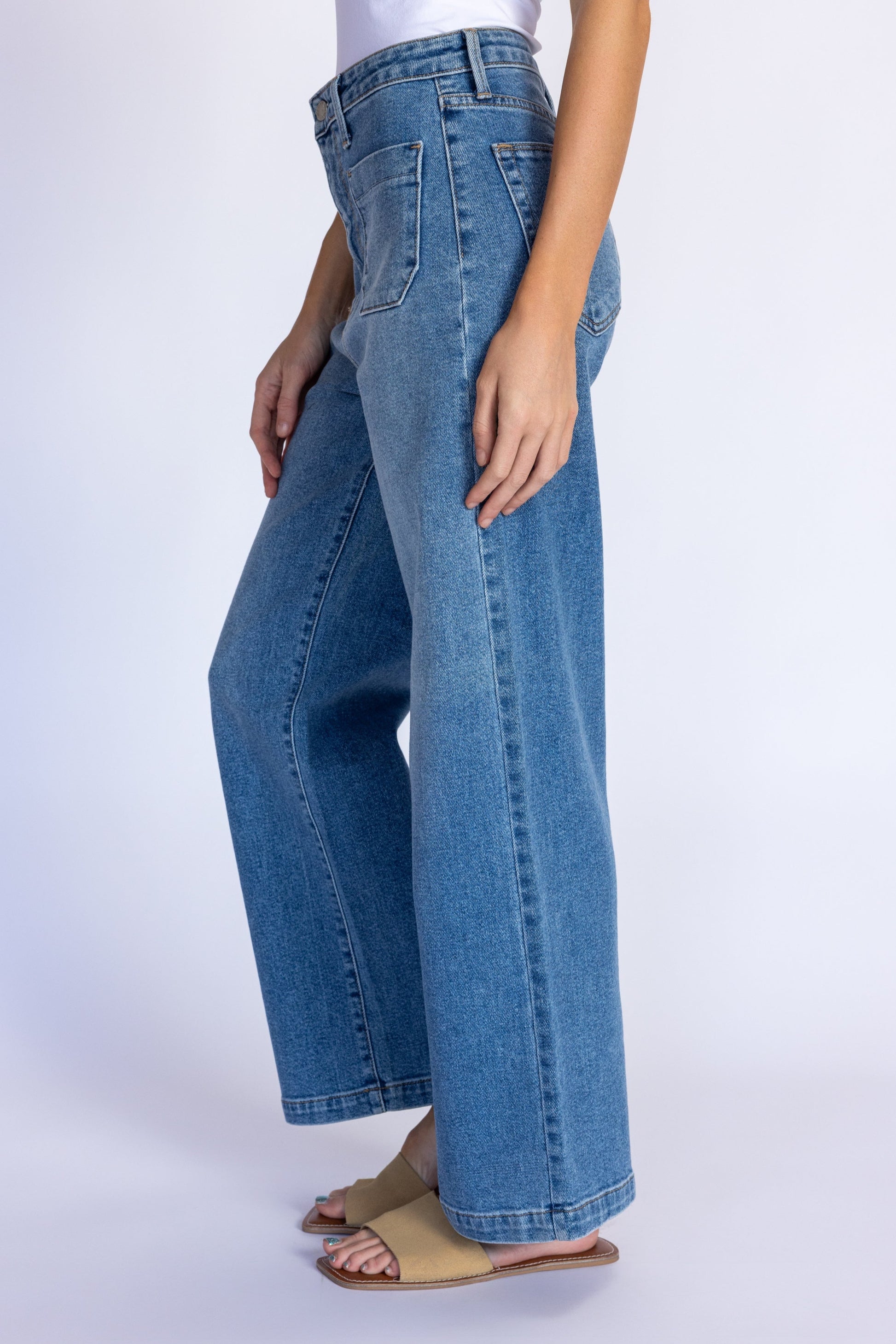 Patch Pocket Wide Leg