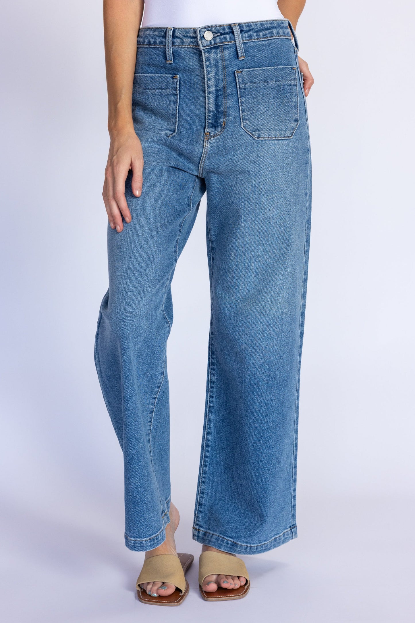 Patch Pocket Wide Leg