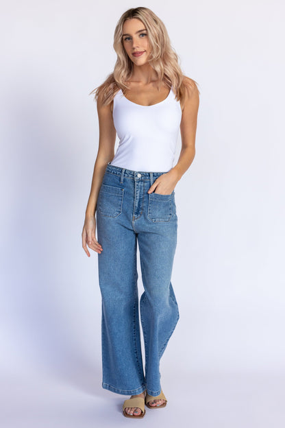 Patch Pocket Wide Leg