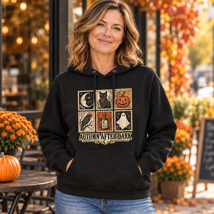 Autumn After Dark Vintage Stamp Crewneck