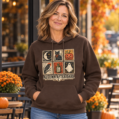 Autumn After Dark Vintage Stamp Crewneck