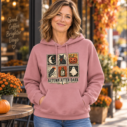Autumn After Dark Vintage Stamp Crewneck