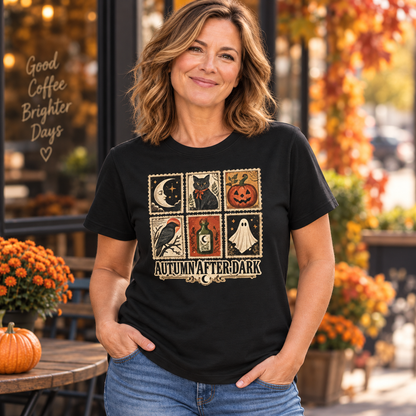 Autumn After Dark Vintage Stamp Crewneck