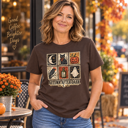 Autumn After Dark Vintage Stamp Crewneck