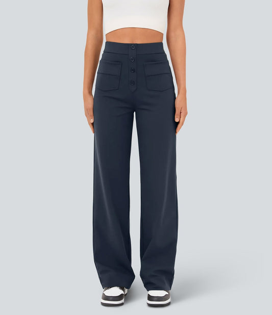 The Dayline Stretch Straight-Leg Pant in Midnight Blue by STAPLE