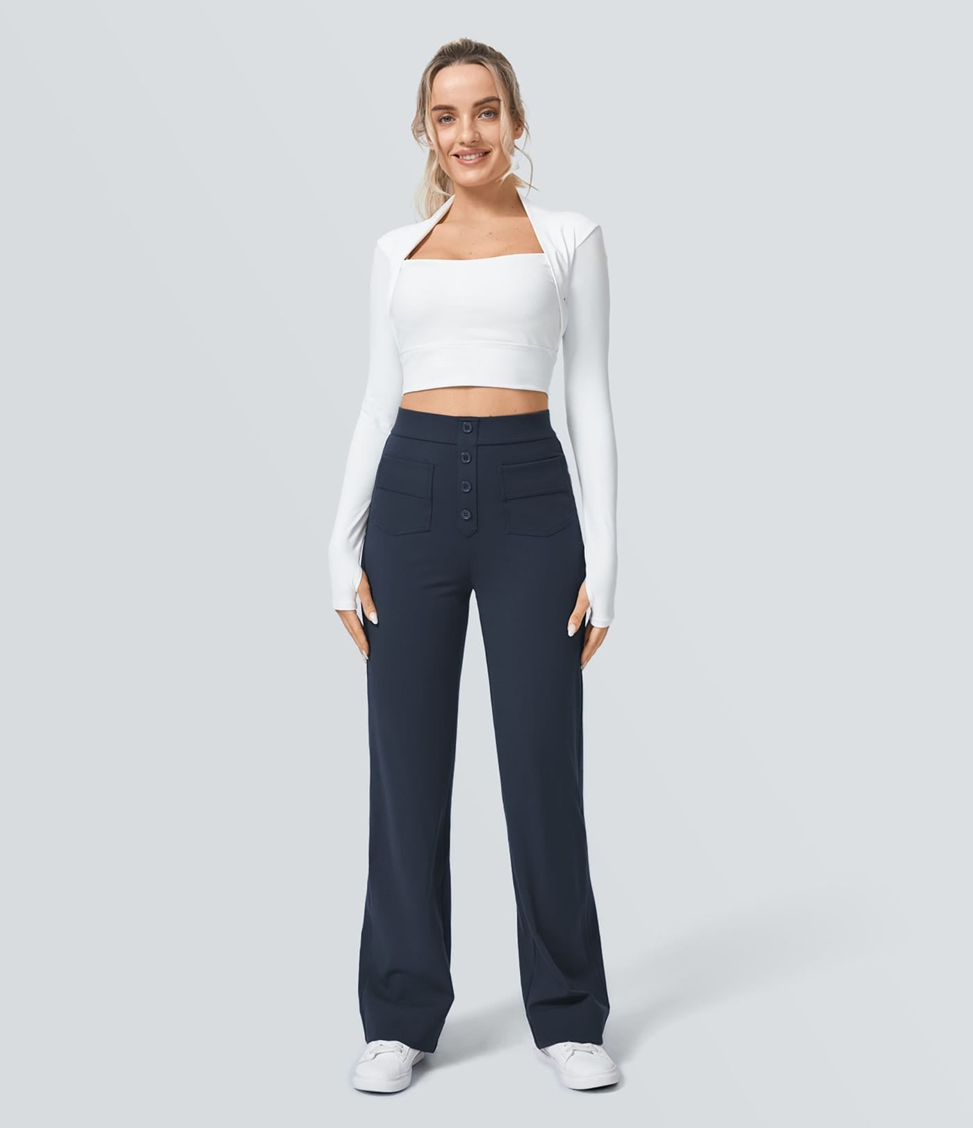 The Dayline Stretch Straight-Leg Pant in Burro by STAPLE
