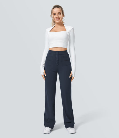The Dayline Stretch Straight-Leg Pant in Burro by STAPLE
