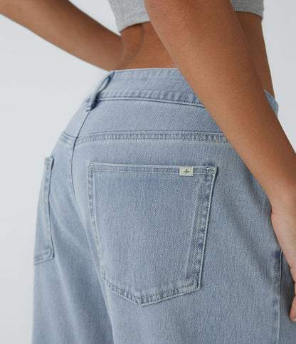 The Offset™ Asymmetric-Waist Wide-Leg Jean