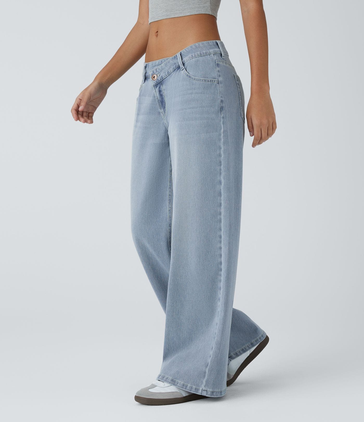 The Offset™ Asymmetric-Waist Wide-Leg Jean
