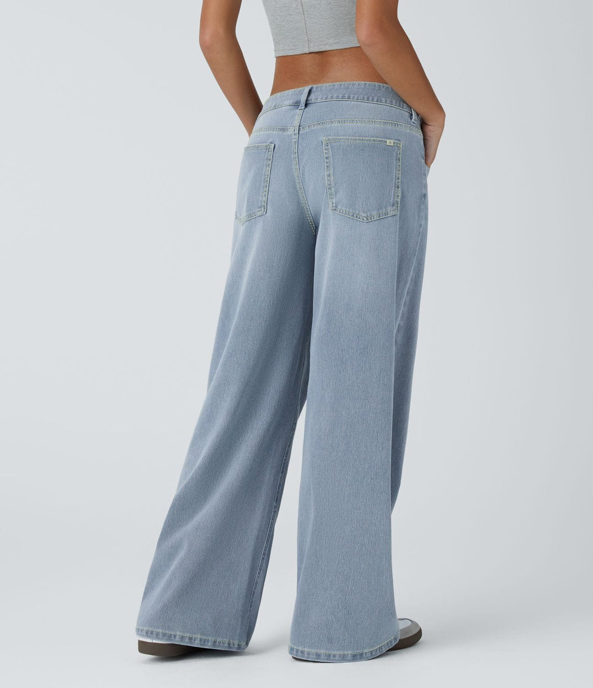 The Offset™ Asymmetric-Waist Wide-Leg Jean