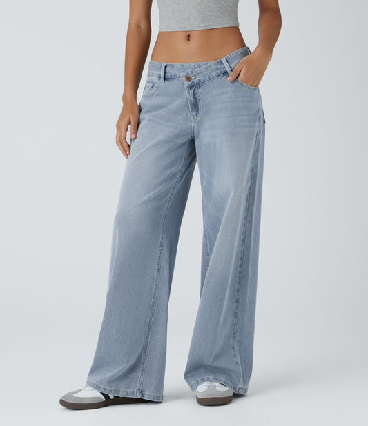 The Offset™ Asymmetric-Waist Wide-Leg Jean
