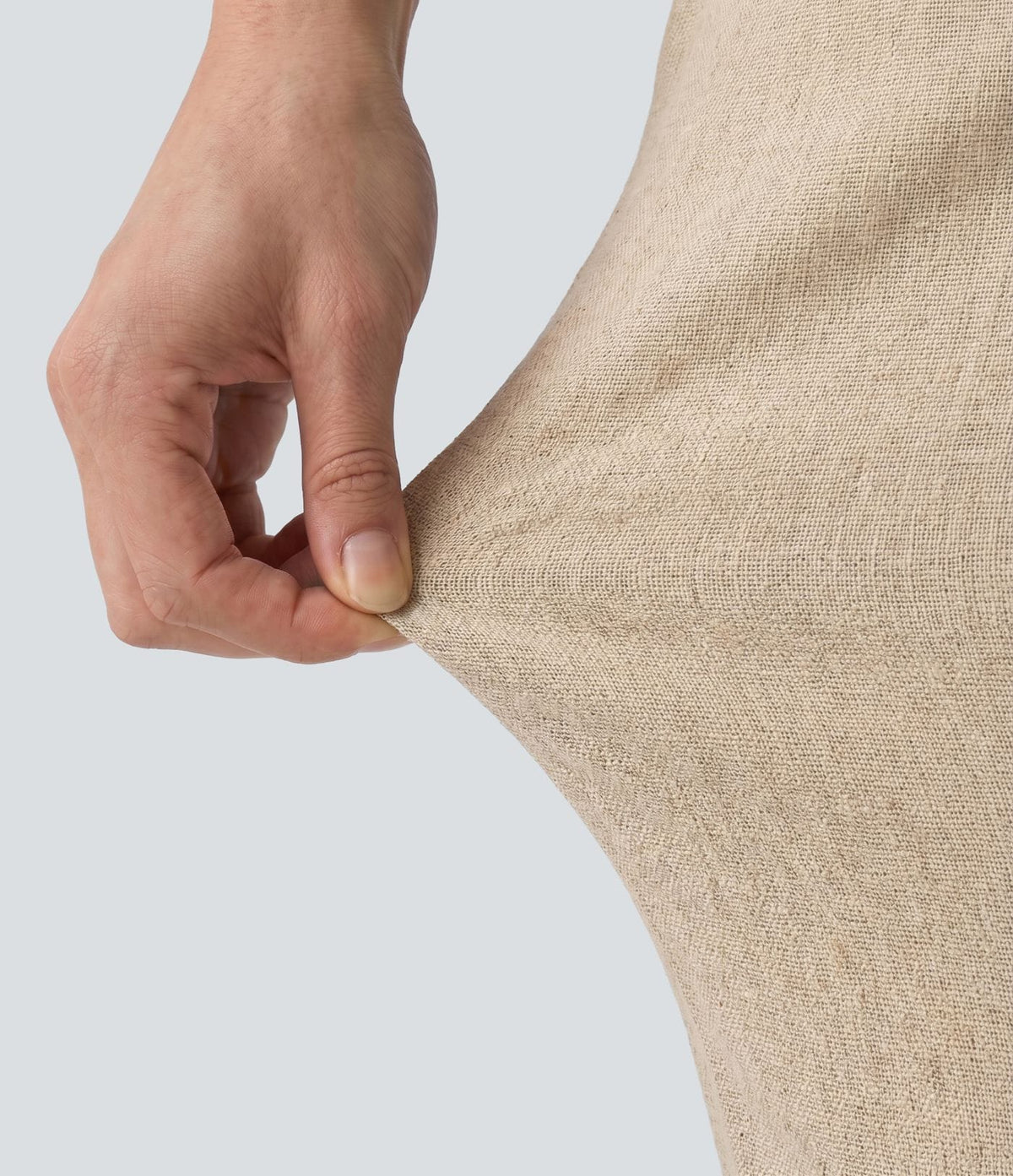 The Sandstone Linen-Feel Straight-Leg Pant in Silverwood Sage by STAPLE