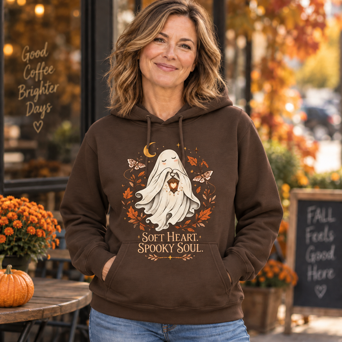 Soft Heart, Spooky Soul Ghost Graphic Top