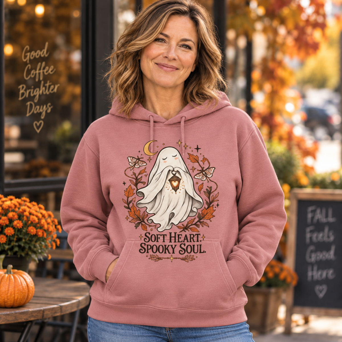 Soft Heart, Spooky Soul Ghost Graphic Top