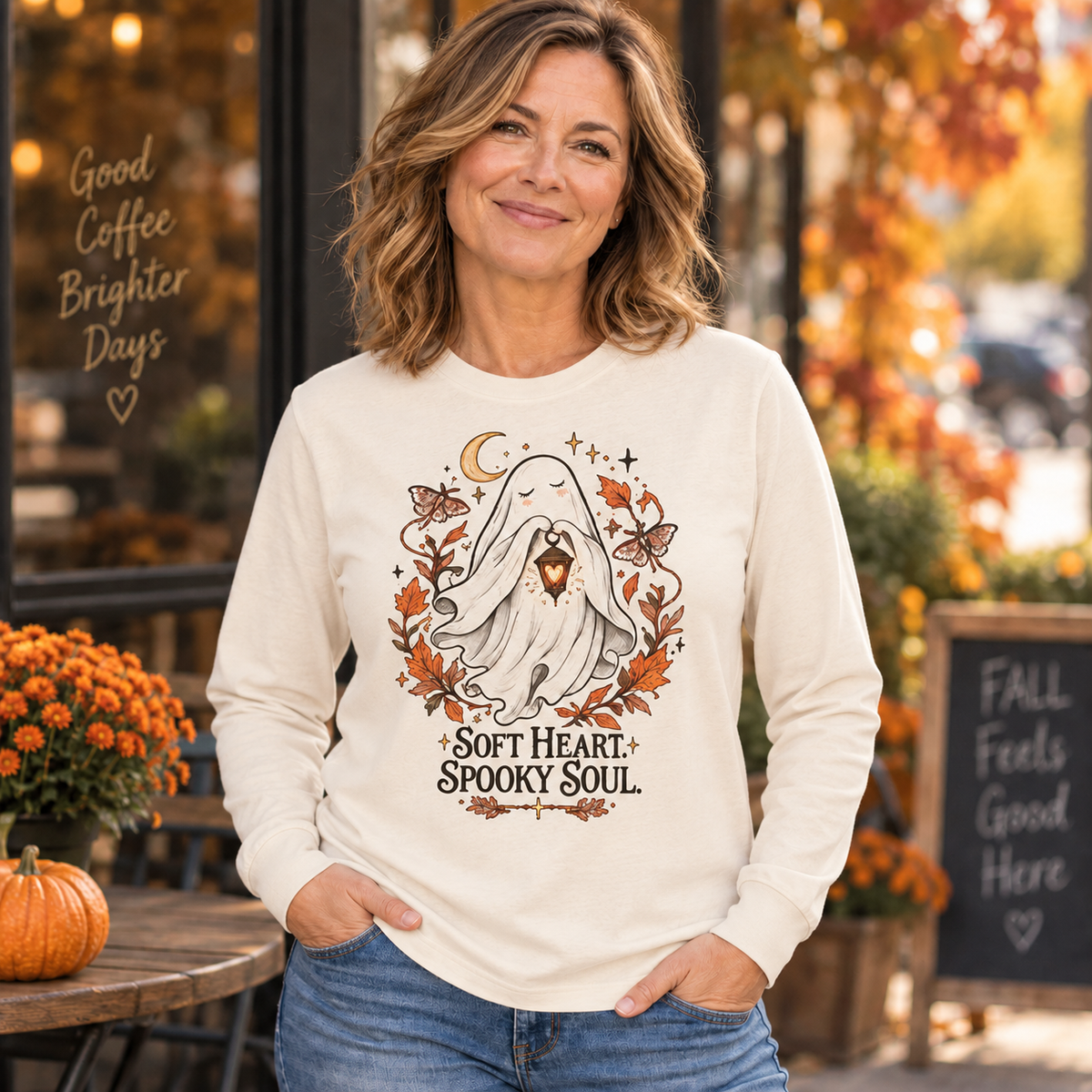 Soft Heart, Spooky Soul Ghost Graphic Top