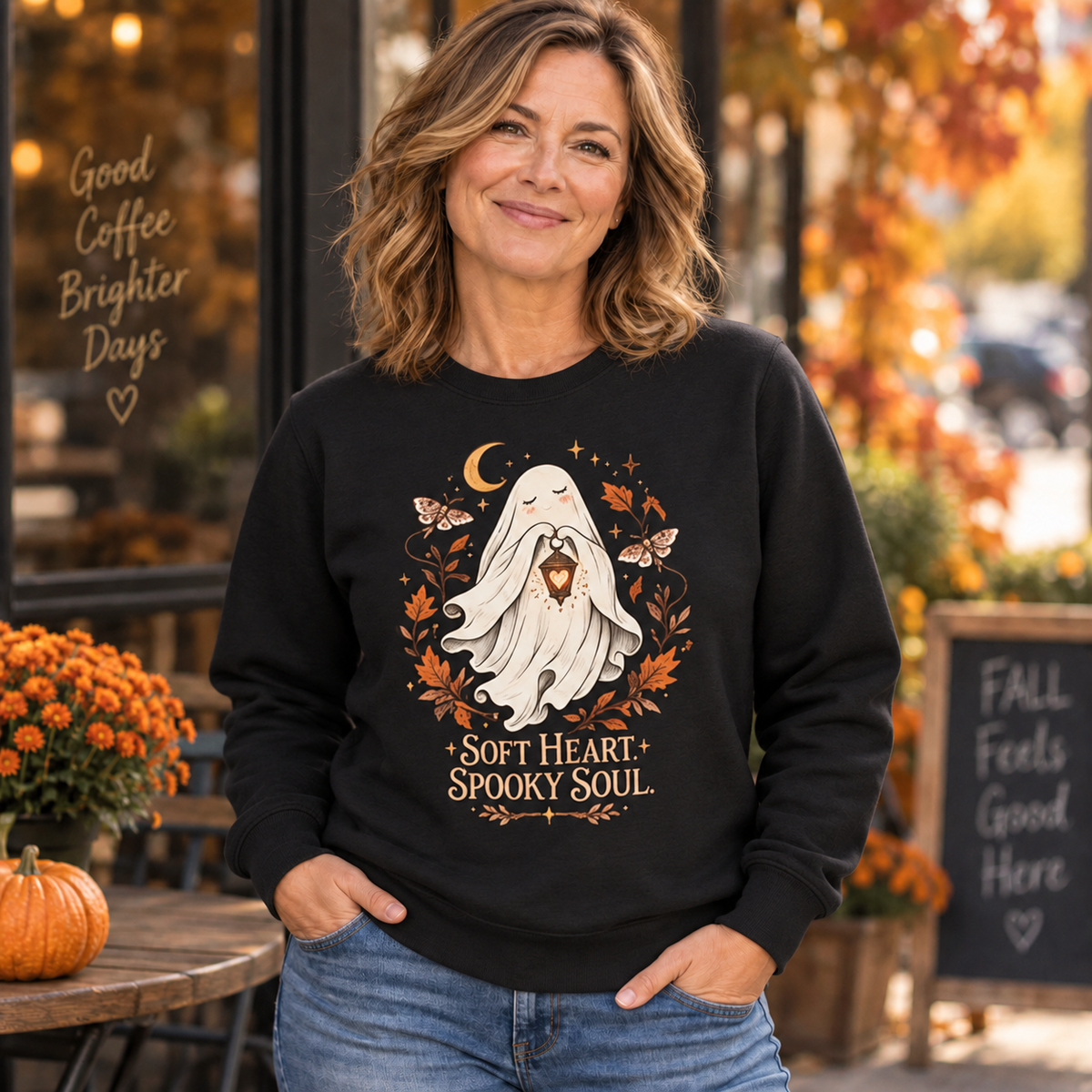 Soft Heart, Spooky Soul Ghost Graphic Top