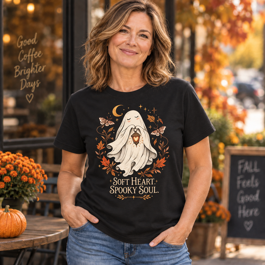 Soft Heart, Spooky Soul Ghost Graphic Top