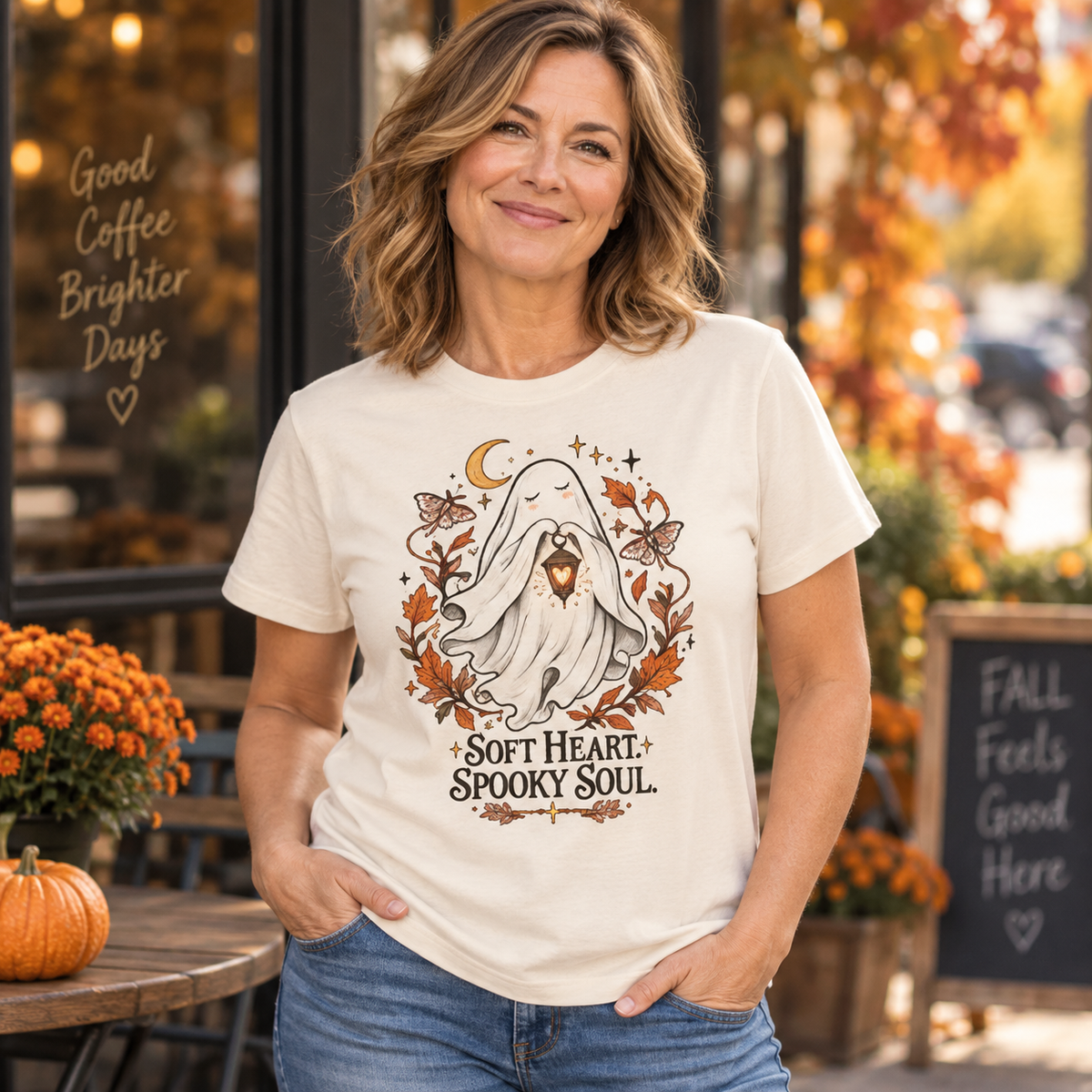 Soft Heart, Spooky Soul Ghost Graphic Top