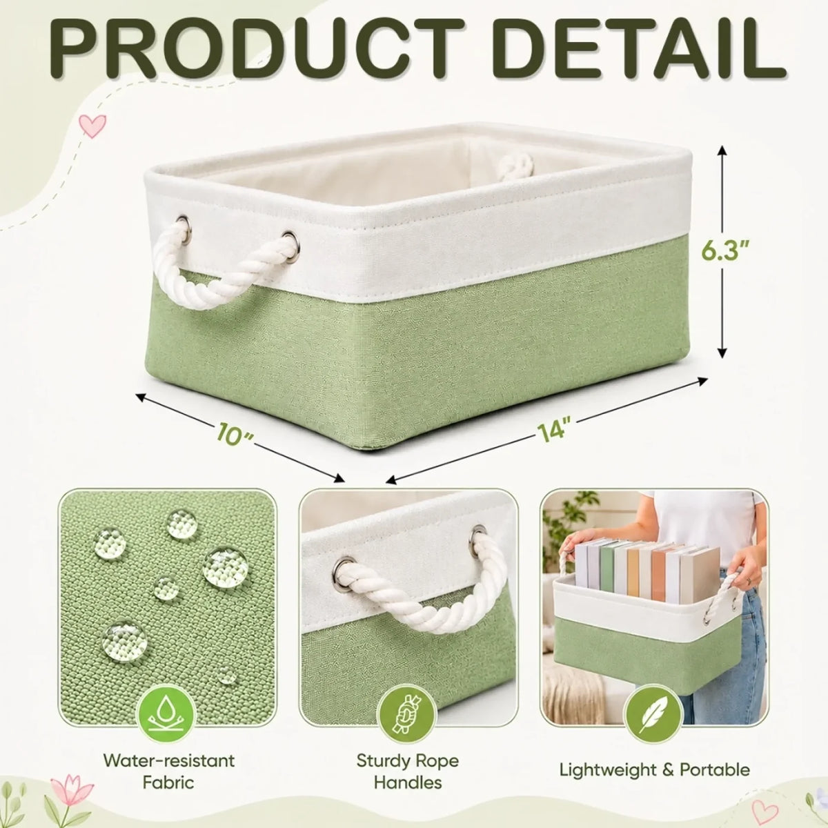 Supplier basket dimension and construction guide,14 by10 by6.3 inches