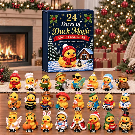 Duck Magic Advent Calendar box with all 24 collectible duck figures