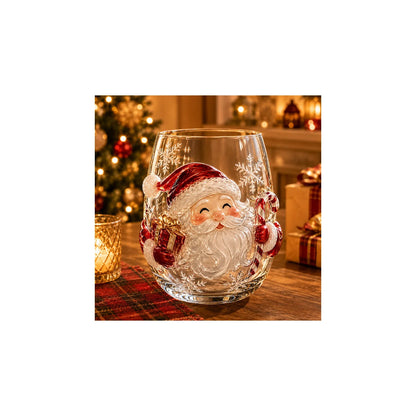 Santa Claus Christmas glass