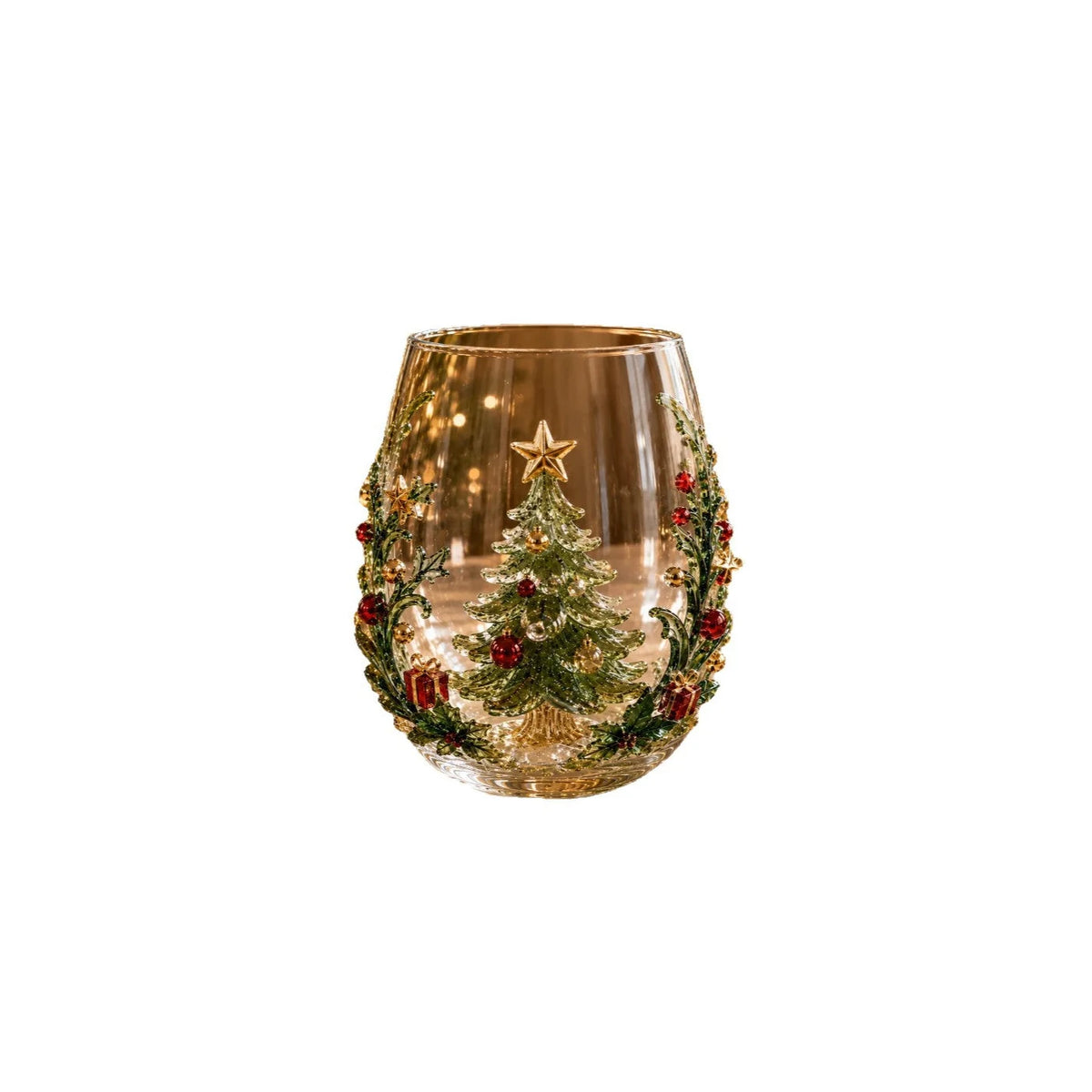 Christmas tree glass