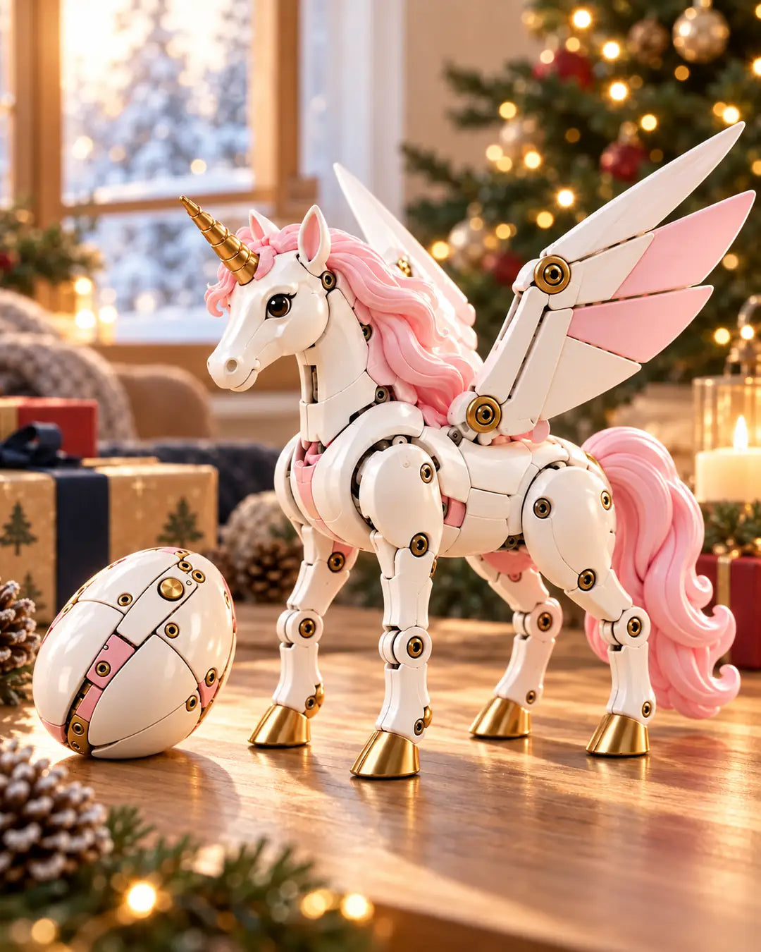 2-in-1 Transforming Winged Unicorn Egg Figure — hero