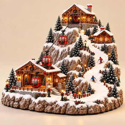 Alpine Christmas Ski Village Display — hero