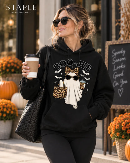 The BOO-JEE™ Leopard Ghost Halloween Graphic Top