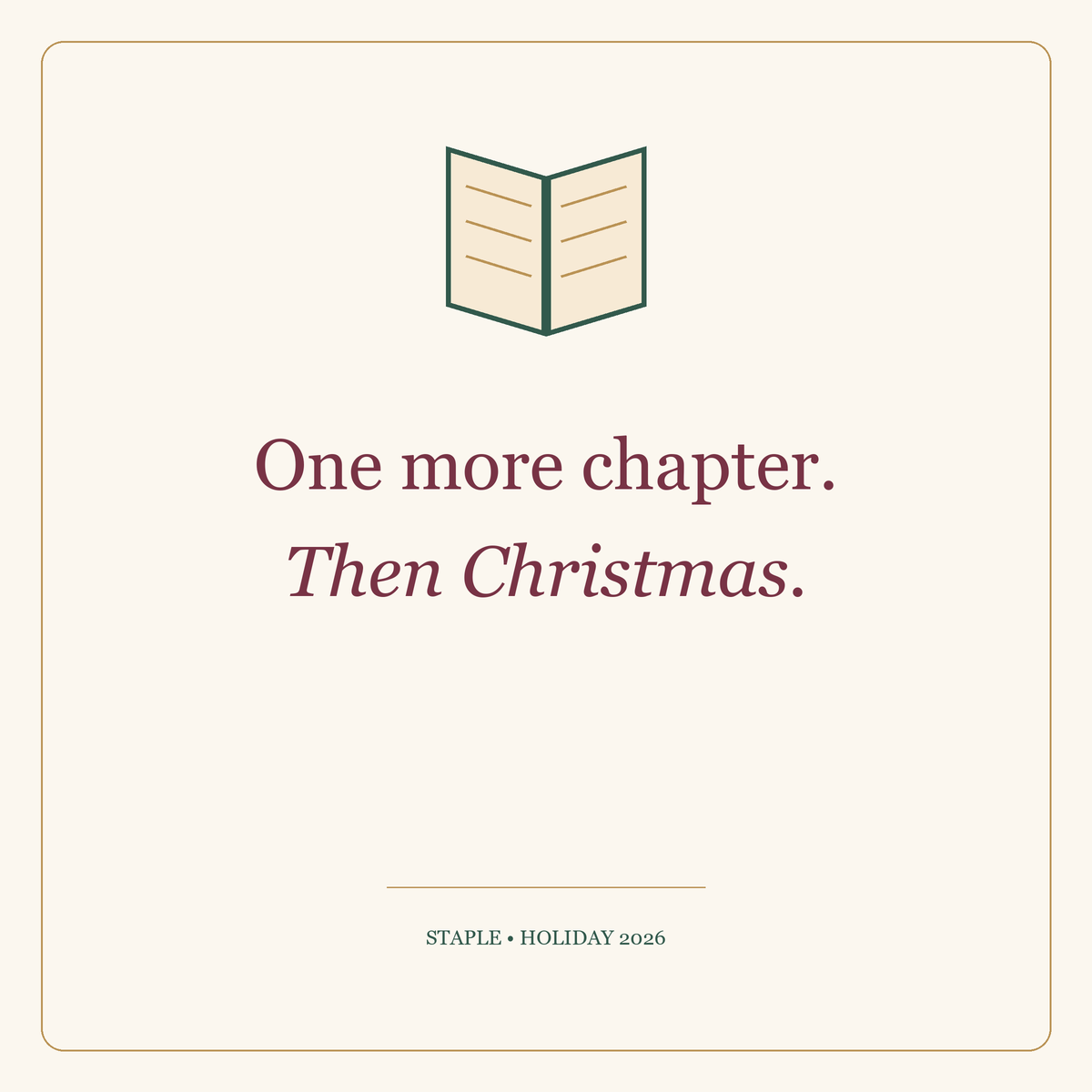 Original STAPLE book-lover artwork preview.