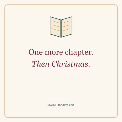 Original STAPLE book-lover artwork preview.