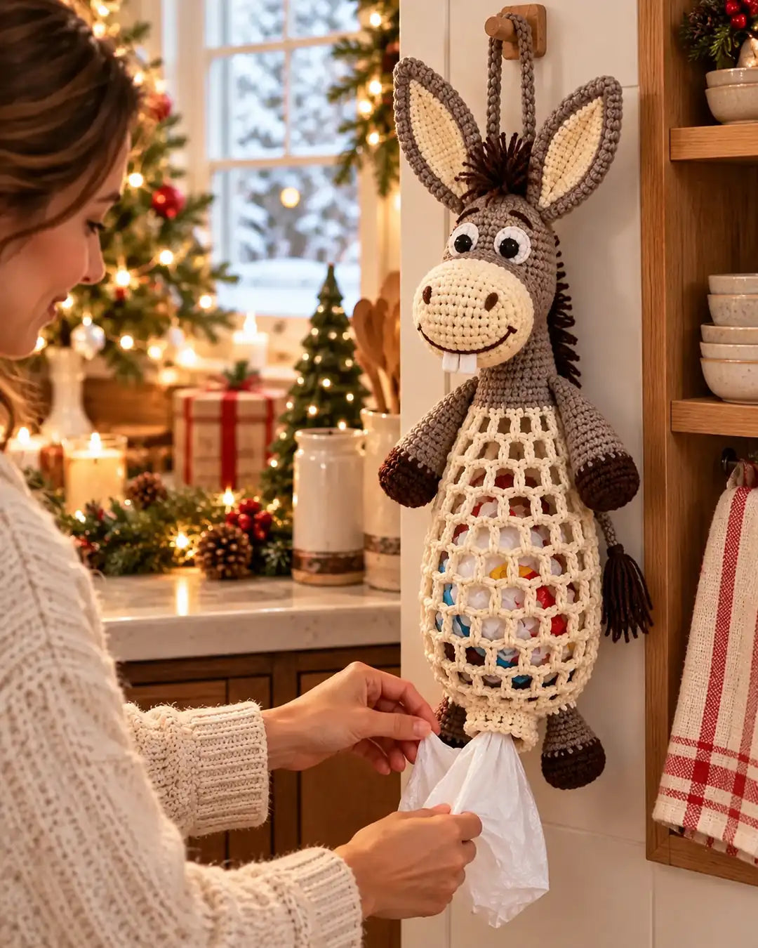 Crochet Animal Bag Holder DIY Kit — feature