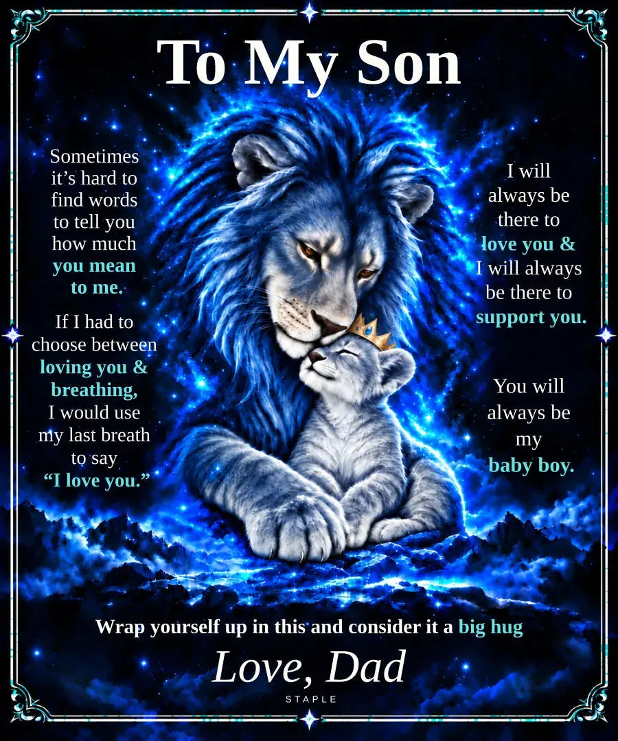 To My Son Lion Blanket | Love, Dad