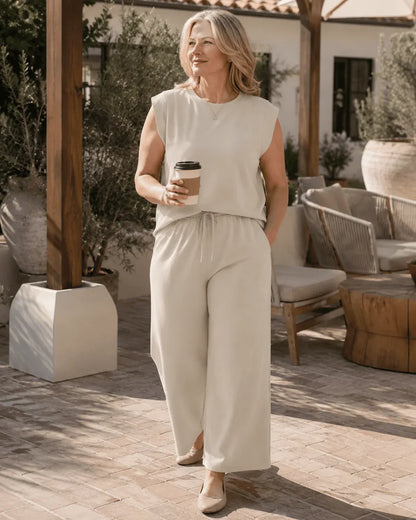 The Alma™ Sleeveless Wide-Leg Set