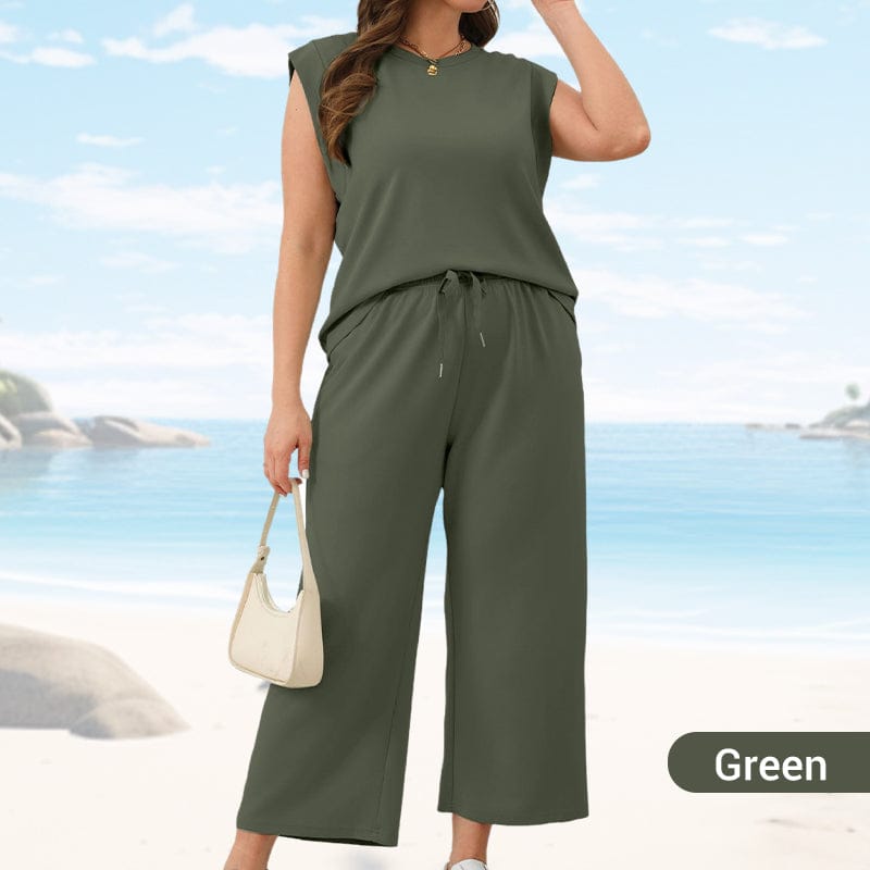 The Alma™ Sleeveless Wide-Leg Set