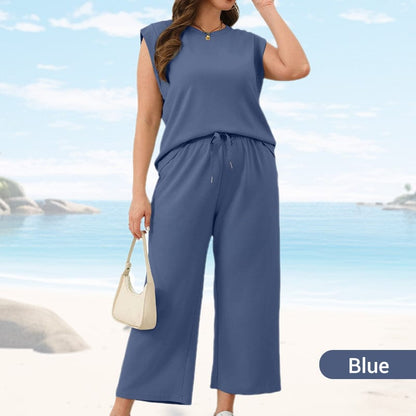 The Alma™ Sleeveless Wide-Leg Set