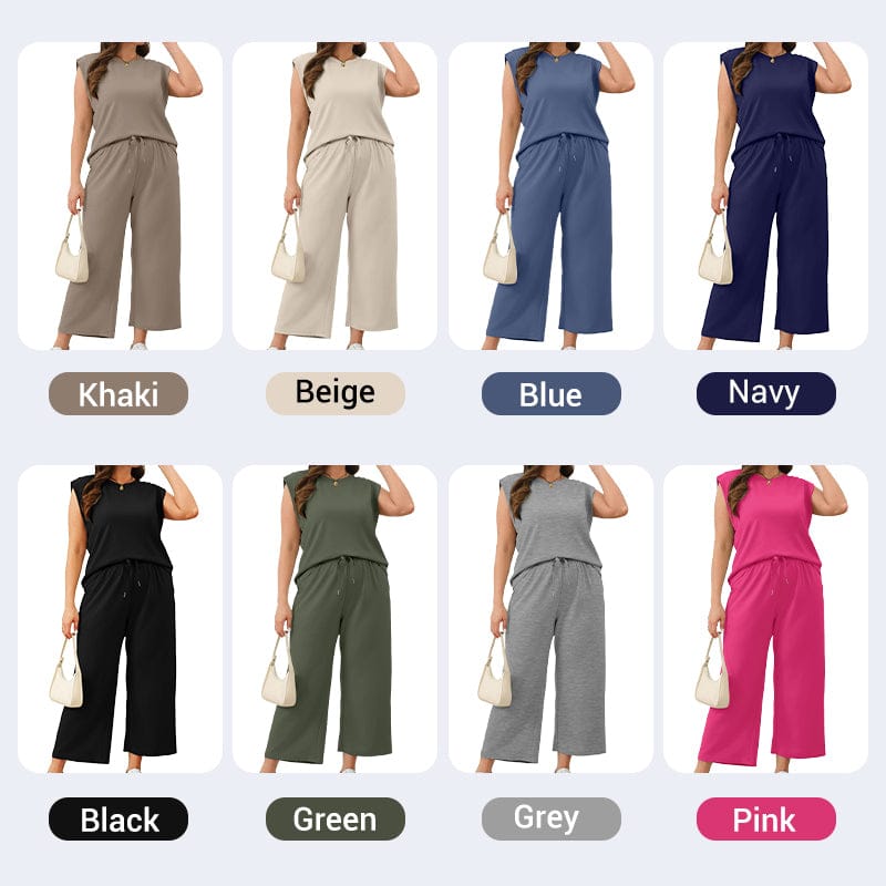 The Alma™ Sleeveless Wide-Leg Set