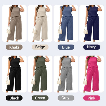 The Alma™ Sleeveless Wide-Leg Set