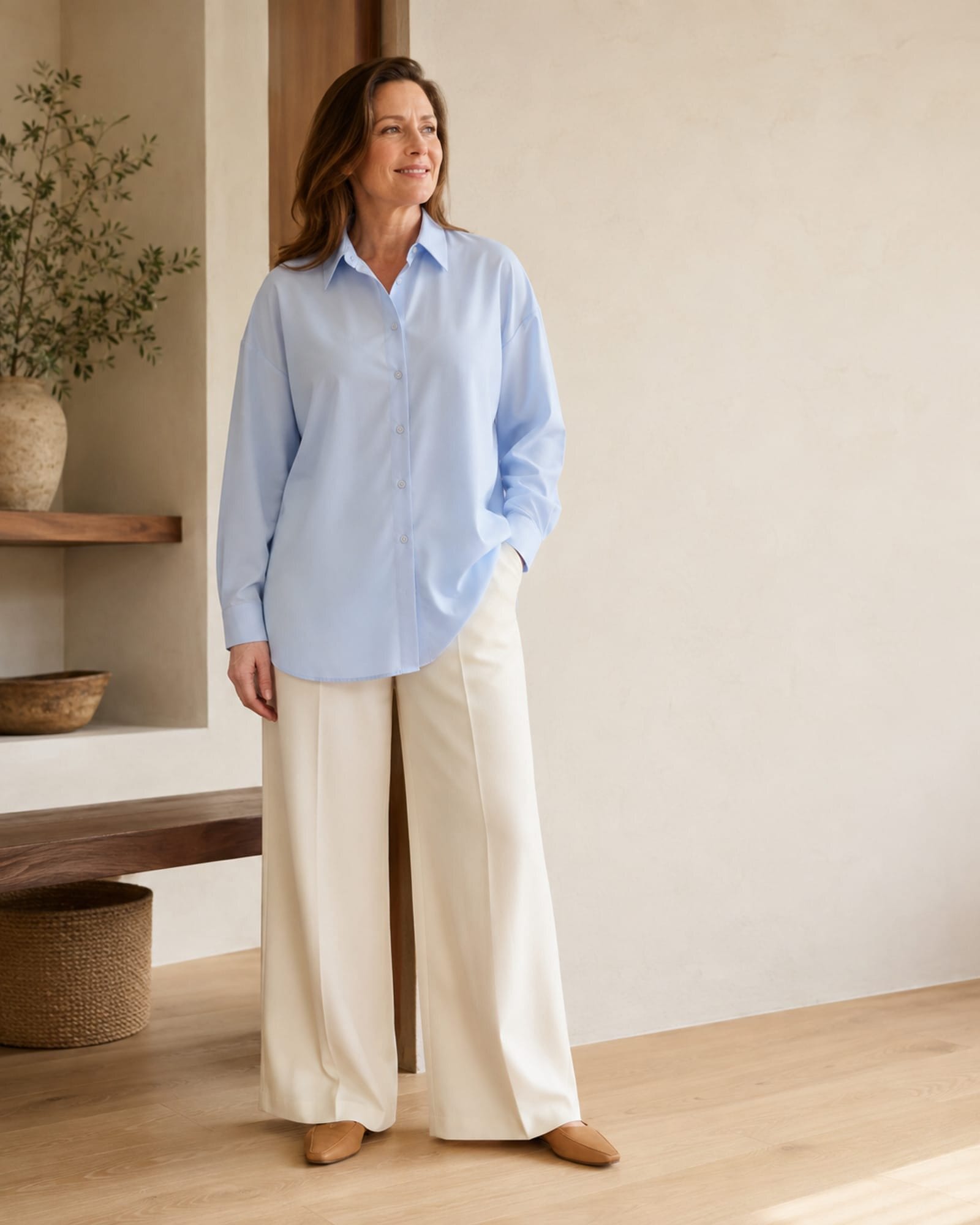 The Blue Hour™ Relaxed Button-Up Shirt