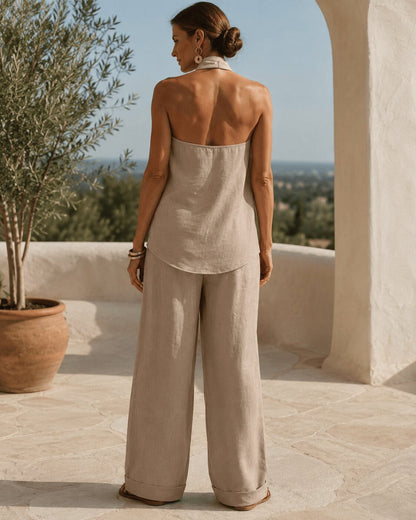 The Coastline™ Halter Wide-Leg Set