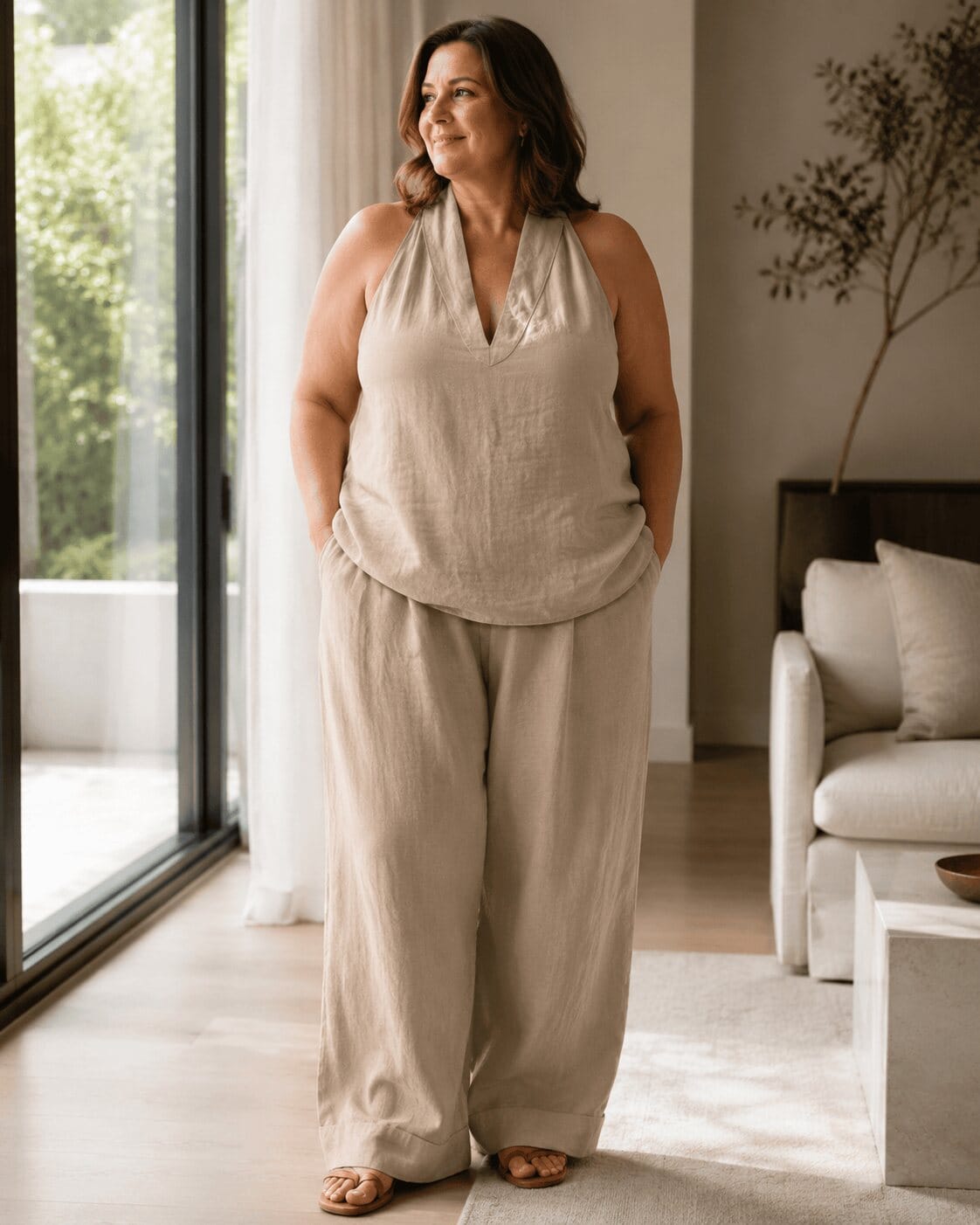 The Coastline™ Halter Wide-Leg Set