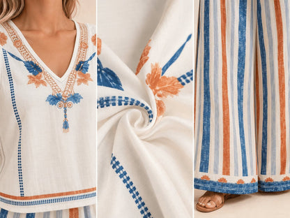 The Dayaway™ Printed Wide-Leg Set