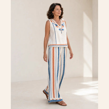 The Dayaway™ Printed Wide-Leg Set