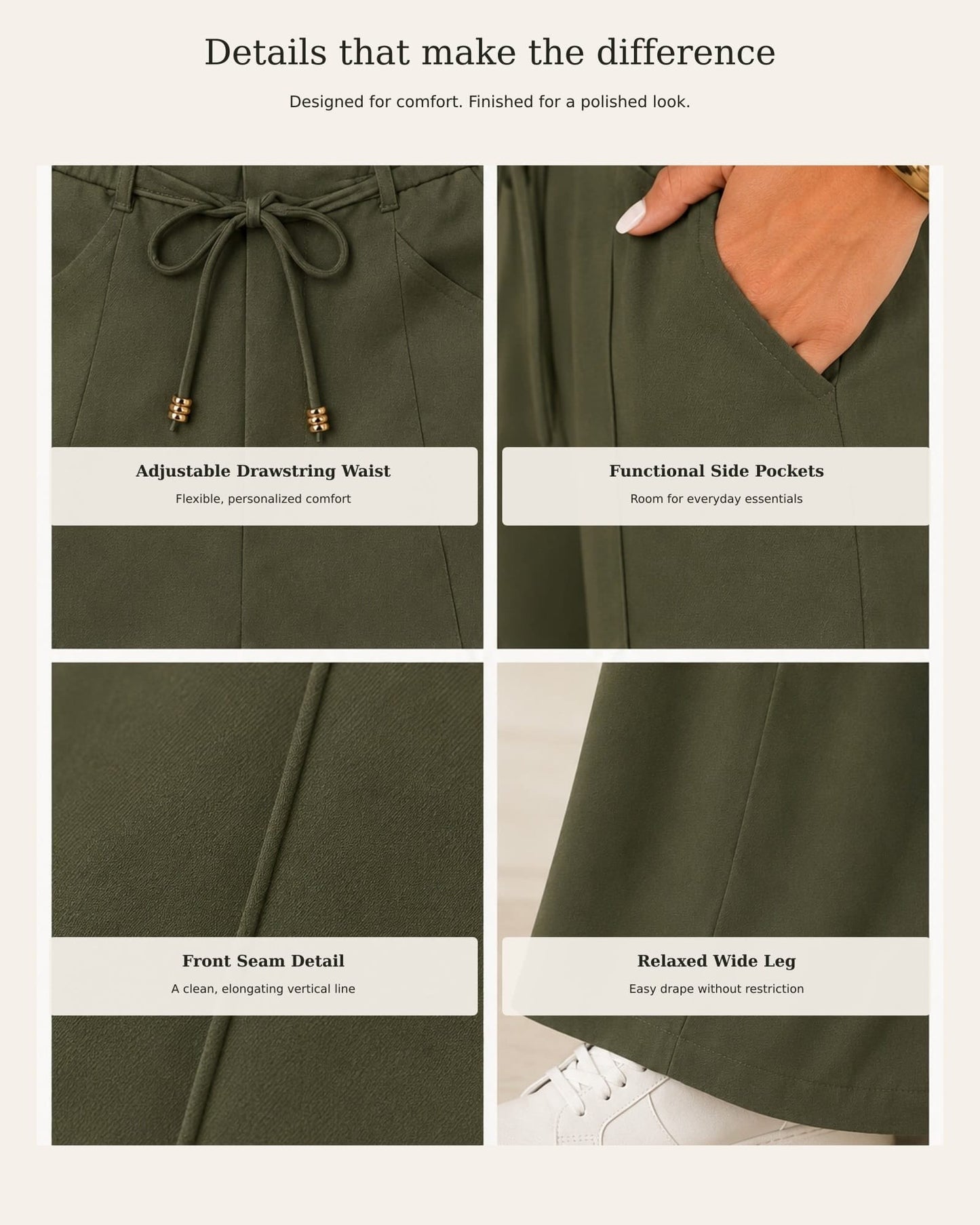 The Daylight™ Drawstring Wide-Leg Pants